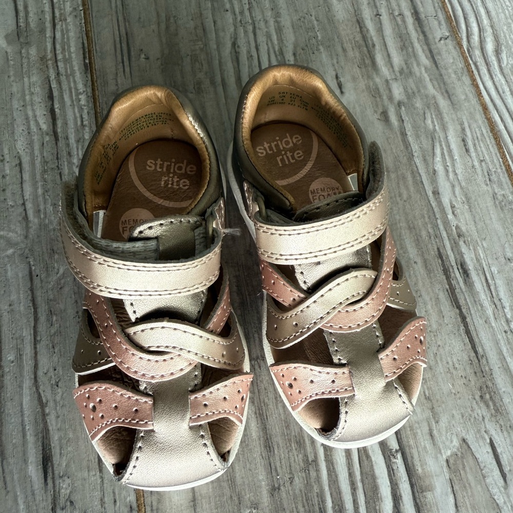 Stride Rite Pink and Tan Sandals for Summer Adventures